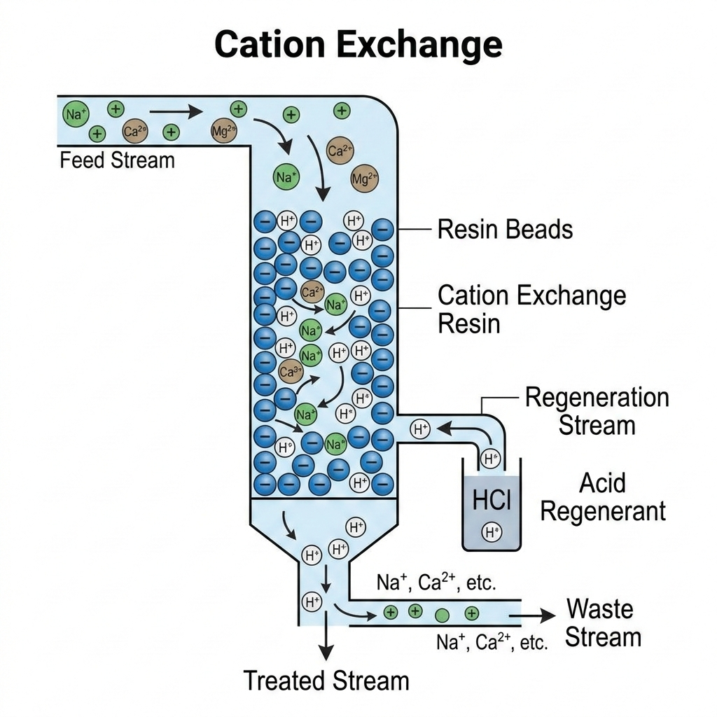 Industrial RO Water Plant dm plant-cation exchange