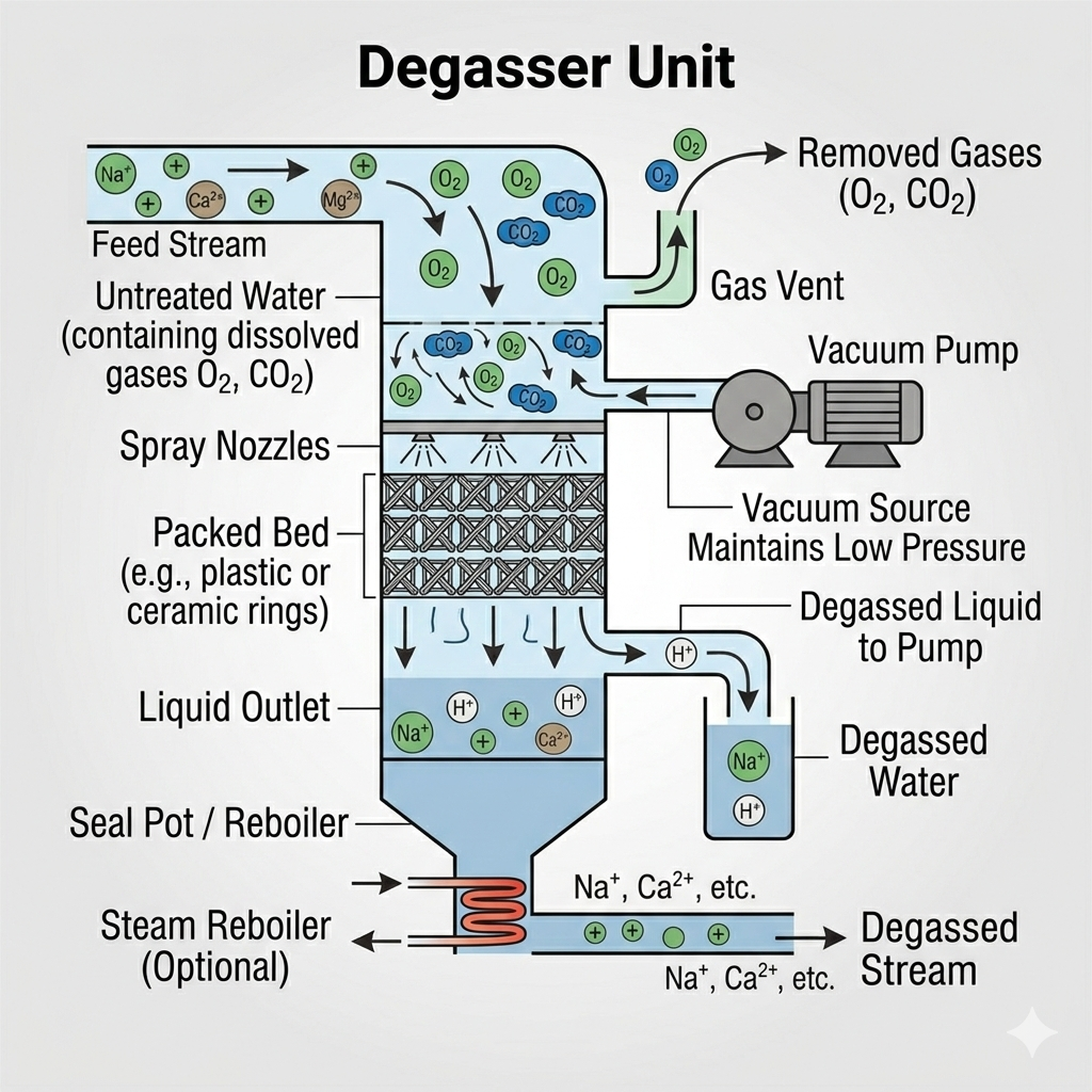 Industrial RO Water Plant dm plant-degasser unit
