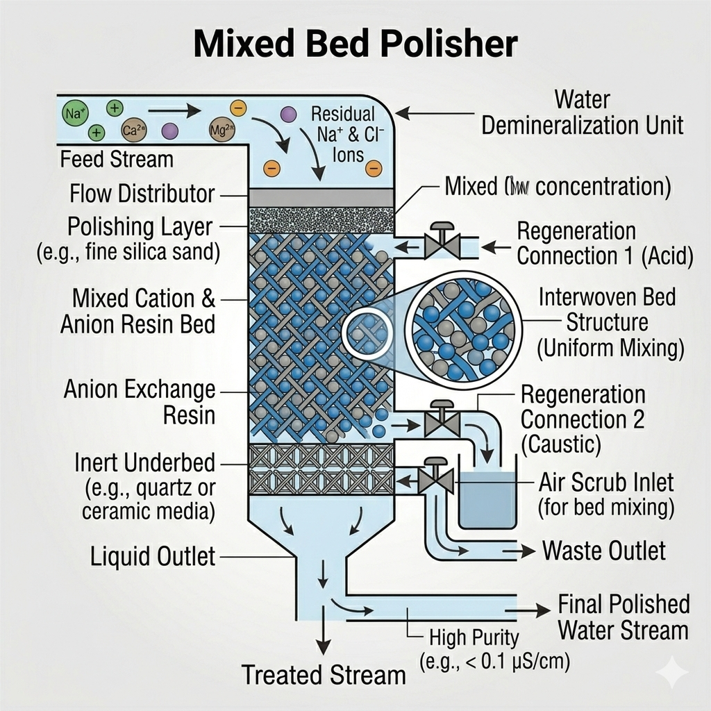 Industrial RO Water Plant dm plant mixed bed polisher