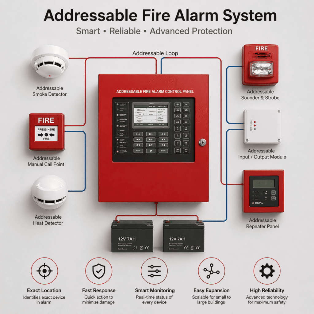 Addressable Fire Alarm vs Conventional Fire Alarm System Addressable-fire-alarm-system